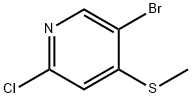 5-bromo-2-chloro-4-methylsulfanyl-pyridine Struktur