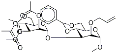 Methyl 2-O-Allyl-4,6-O-benzylidene-3-O-(2’,3’,4’,6’-tetra-O-acetyl-α-D-mannopyranosyl)-α-D-mannopyranoside Struktur