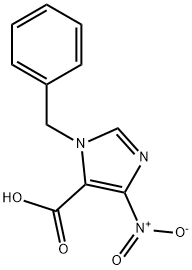 4-NITRO-1-(PHENYLMETHYL)-1H-IMIDAZOLE-5-CARBOXYLIC ACID Struktur