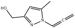 1H-Pyrazole-3-methanol,  5-methyl-1-(1,2-propadienyl)-  (9CI) Struktur