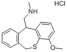 4-Methoxy-11-(methylaminomethyl)-6,11-dihydrodibenzo(b,e)thiepin hydro chloride Struktur