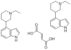 1H-Indole, 4-(1-ethyl-3-piperidinyl)-, (E)-2-butenedioate (2:1) Struktur