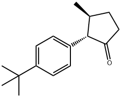 Cyclopentanone, 2-[4-(1,1-dimethylethyl)phenyl]-3-methyl-, (2S,3S)- (9CI) Struktur