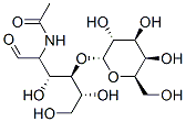 N-[(2R,3R,4R,5R)-3,5,6-trihydroxy-1-oxo-4-[(2R,3R,4S,5R,6R)-3,4,5-trihydroxy-6-(hydroxymethyl)oxan-2-yl]oxy-hexan-2-yl]acetamide Struktur