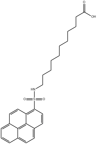 11-(PYRENE-1-SULFONYLAMINO)UNDECANOIC ACID Struktur