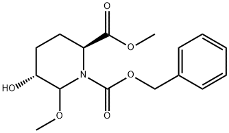 METHYL (2S,5R)-1-CBZ-5-HYDROXY-6-METHOXYPIPECOLINATE Struktur