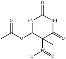 2,4(1H,3H)-Pyrimidinedione, 6-(benzoyloxy)dihydro-5-methyl-5-nitro- Struktur