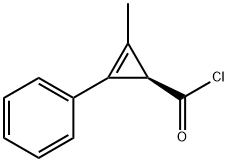 2-Cyclopropene-1-carbonylchloride,2-methyl-3-phenyl-,(R)-(9CI) Struktur