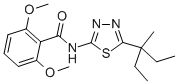 N-(5-(1-Ethyl-1-methylpropyl)-1,3,4-thiadiazol-2-yl)-2,6-dimethoxybenz amide Struktur