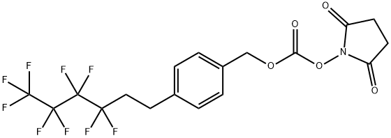 N-[4-(1H,1H,2H,2H-PERFLUOROHEXYL)BENZYLOXYCARBONYLOXY]SUCCINIMIDE Struktur