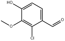 2-chloro-4-hydroxy-3-methoxy-benzaldehyde Struktur