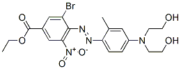 ethyl 4-[[4-[bis(2-hydroxyethyl)amino]-2-tolyl]azo]-3-bromo-5-nitrobenzoate Struktur