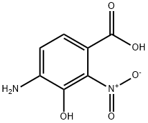 Benzoic acid, 4-amino-3-hydroxy-2-nitro- (9CI) Struktur