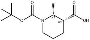 2S,3S-1-BOC-2-METHYL-PIPERIDINE-3-CARBOXYLIC ACID Struktur