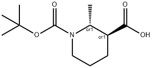 2S,3R-1-BOC-2-METHYL-PIPERIDINE-3-CARBOXYLIC ACID Struktur