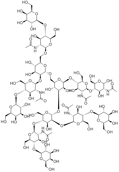 MANNOTRIOSE-DI-(N-ACETYL-D-GLUCOSAMINE), TETRAKIS(GALACTOSYL-N-ACETYL-D-GLUCOSAMINYL) Struktur