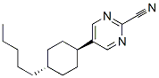 5-(4-pentylcyclohexyl)- ,trans-2-Pyrimidinecarbonitrile Struktur