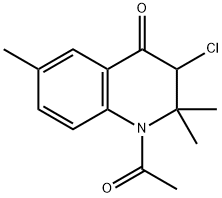 4(1H)-Quinolinone,  1-acetyl-3-chloro-2,3-dihydro-2,2,6-trimethyl- Struktur