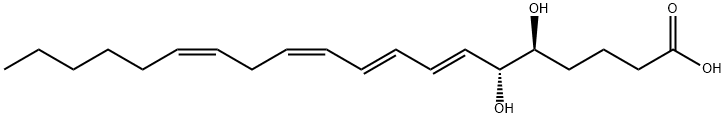 (5S,6S)-DIHYDROXY-(7E,9E,11Z,14Z)-EICOSATETRAENOIC ACID Struktur