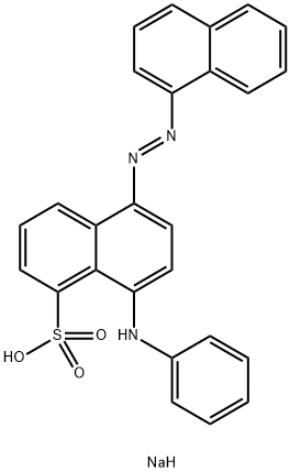 sodium 5-(1-naphthylazo)-8-(phenylamino)naphthalenesulphonate Struktur