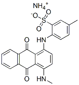 ammonium 4-[[9,10-dihydro-4-(methylamino)-9,10-dioxoanthryl]amino]toluene-3-sulphonate Struktur