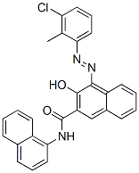 4-[(3-chloro-2-methylphenyl)azo]-3-hydroxy-N-1-naphthylnaphthalene-2-carboxamide  Struktur