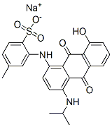 sodium 3-[[9,10-dihydro-8-hydroxy-4-(isopropylamino)-9,10-dioxo-1-anthryl]amino]toluene-4-sulphonate Struktur