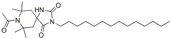 8-acetyl-3-tetradecyl-7,7,9,9-tetramethyl-1,3,8-triazaspiro[4.5]decane-2,4-dione Struktur