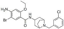 4-amino-5-bromo-N-[8-[(3-chlorophenyl)methyl]-8-azabicyclo[3.2.1]oct-3 -yl]-2-ethoxy-benzamide Struktur