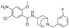 4-amino-5-chloro-N-[8-[(3-fluorophenyl)methyl]-8-azabicyclo[3.2.1]oct- 3-yl]-2-methoxy-benzamide Struktur