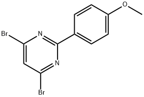 4,6-DIBROMO-2-(4-METHOXYPHENYL)PYRIMIDINE Struktur