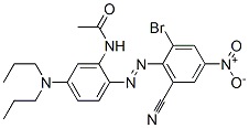 N-[2-[(2-bromo-6-cyano-4-nitrophenyl)azo]-5-(dipropylamino)phenyl]acetamide Struktur