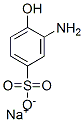 sodium 3-amino-4-hydroxybenzenesulphonate Struktur