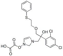 2-(2,4-dichlorophenyl)-1-imidazol-1-yl-3-(2-phenylsulfanylethoxy)propa n-2-ol, oxalic acid Struktur