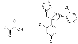 1H-Imidazole-1-ethanol, alpha-((2-chlorophenoxy)methyl)-alpha-(2,4-dic hlorophenyl)-, ethanedioate salt Struktur