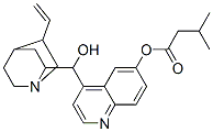 [4-[(5-ethenyl-1-azabicyclo[2.2.2]oct-7-yl)-hydroxy-methyl]quinolin-6- yl] 3-methylbutanoate Struktur