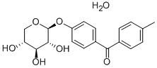 (4-Methylphenyl)(4-(beta-D-xylopyranosyloxy)phenyl)methanone hydrate Struktur