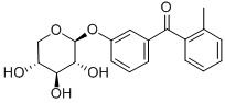 (2-Methylphenyl)(3-(beta-D-xylopyranosyloxy)phenyl)methanone Struktur