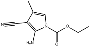 1H-Pyrrole-1-carboxylicacid,2-amino-3-cyano-4-methyl-,ethylester(9CI) Struktur