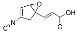 3-(3-Isocyano-6-oxabicyclo[3.1.0]hex-3-en-1-yl)propenoic acid Struktur