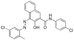 4-[(5-chloro-2-methylphenyl)azo]-N-(4-chlorophenyl)-3-hydroxynaphthalene-2-carboxamide Struktur