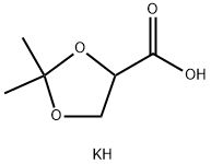 Potassium 2,2-dimethyl-1,3-dioxolane-4-carboxylate Struktur