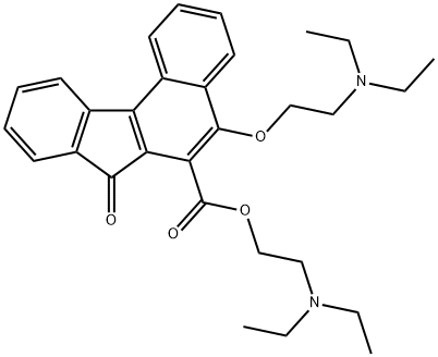 7H-Benzo(c)fluorene-6-carboxylic acid, 5-(2-(diethylamino)ethoxy)-7-ox o-, 2-(diethylamino)ethyl ester Struktur