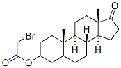 3-bromoacetoxyandrostan-17-one Struktur