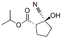 Cyclopentanecarboxylic acid, 2-cyano-2-hydroxy-, 1-methylethyl ester, (1S,2S)- (9CI) Struktur