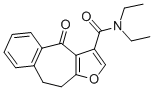 4H-Benzo(4,5)cyclohepta(1,2-b)furan-3-carboxamide, 9,10-dihydro-N,N-di ethyl-4-oxo- Struktur