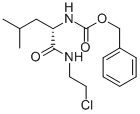 Phenylmethyl (S)-(1-(((2-chloroethyl)amino)carbonyl)-3-methylbutyl)car bamate Struktur