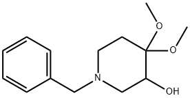 1-BENZYL-3-HYDROXY-4-DIMETHOXY-PIPERIDINE Struktur