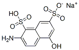 sodium hydrogen 2-amino-5-hydroxynaphthalene-1,7-disulphonate Struktur