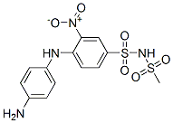 4-[(4-aminophenyl)amino]-N-(methylsulphonyl)-3-nitrobenzenesulphonamide Struktur